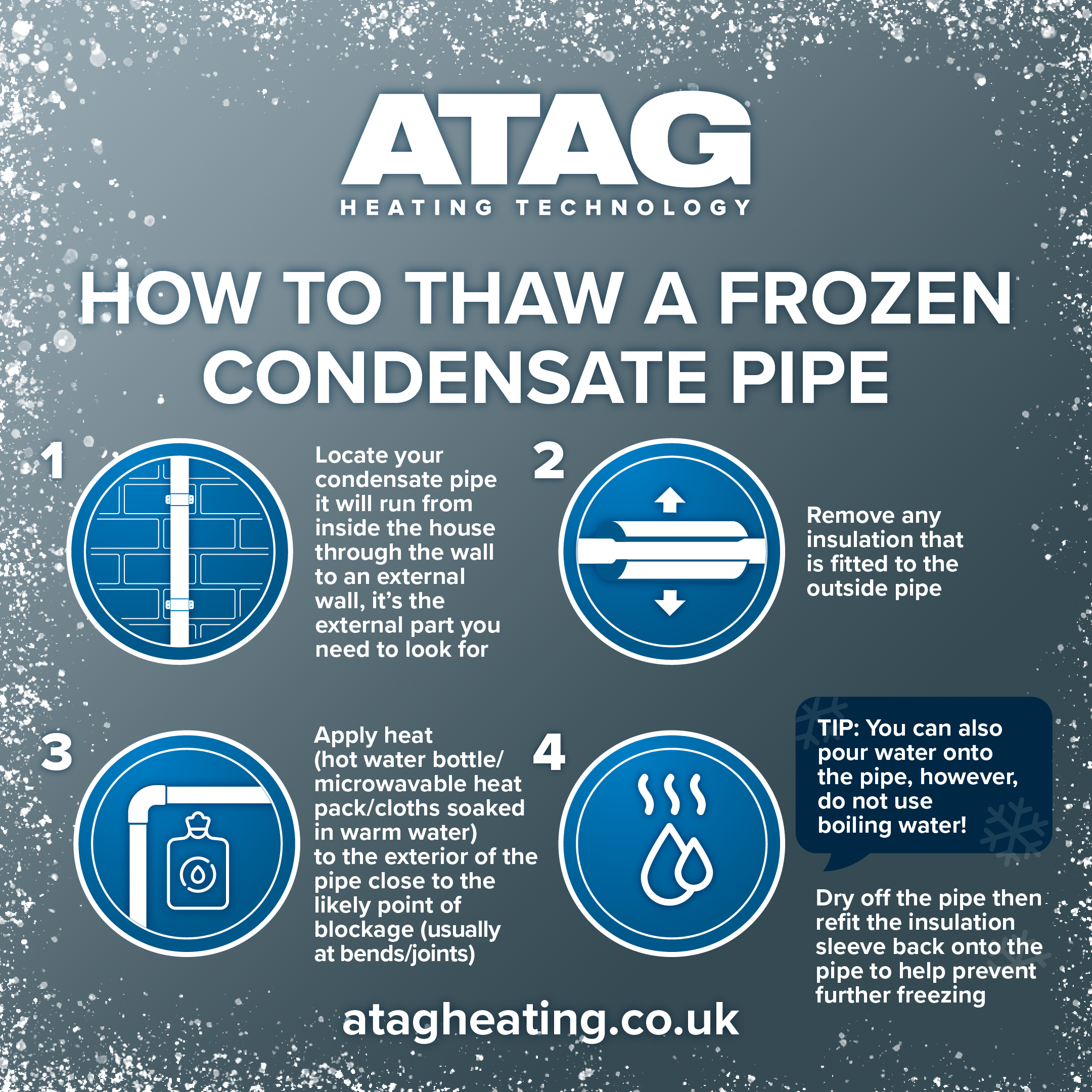 Winter Advice How to thaw a frozen condensate pipe